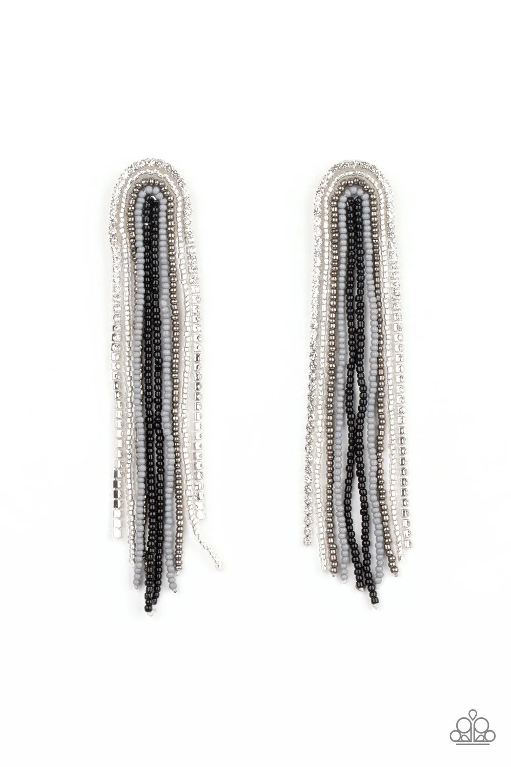 Paparazzi Let There BEAD Light - Black Seed Bead Earrings
