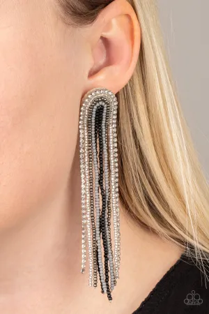 Paparazzi Let There BEAD Light - Black Seed Bead Earrings