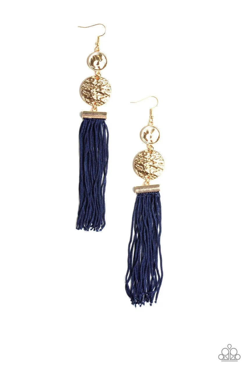 Paparazzi Lotus Gardens Earrings Blue