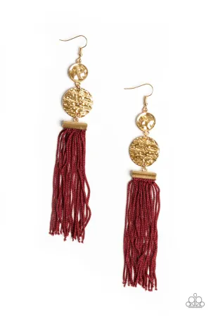 Paparazzi Lotus Gardens -Red Earrings
