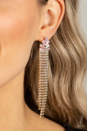 Paparazzi Overnight Sensation - Gold Earrings