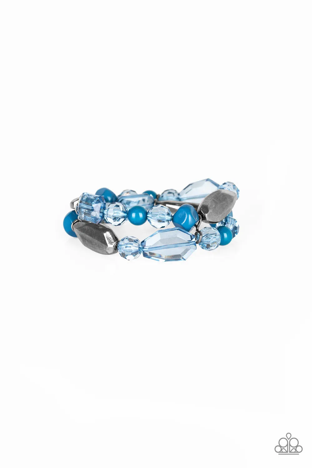 Paparazzi - Rockin Rock Candy - Blue Bracelet