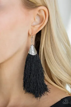 Paparazzi Tassel Temptress Earrings Black