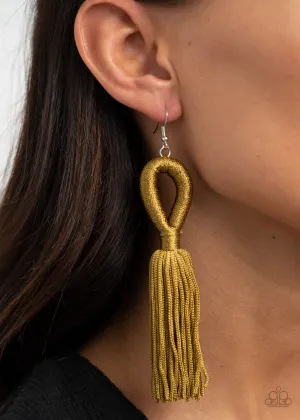 Paparazzi Tassels and Tiaras Earrings Green