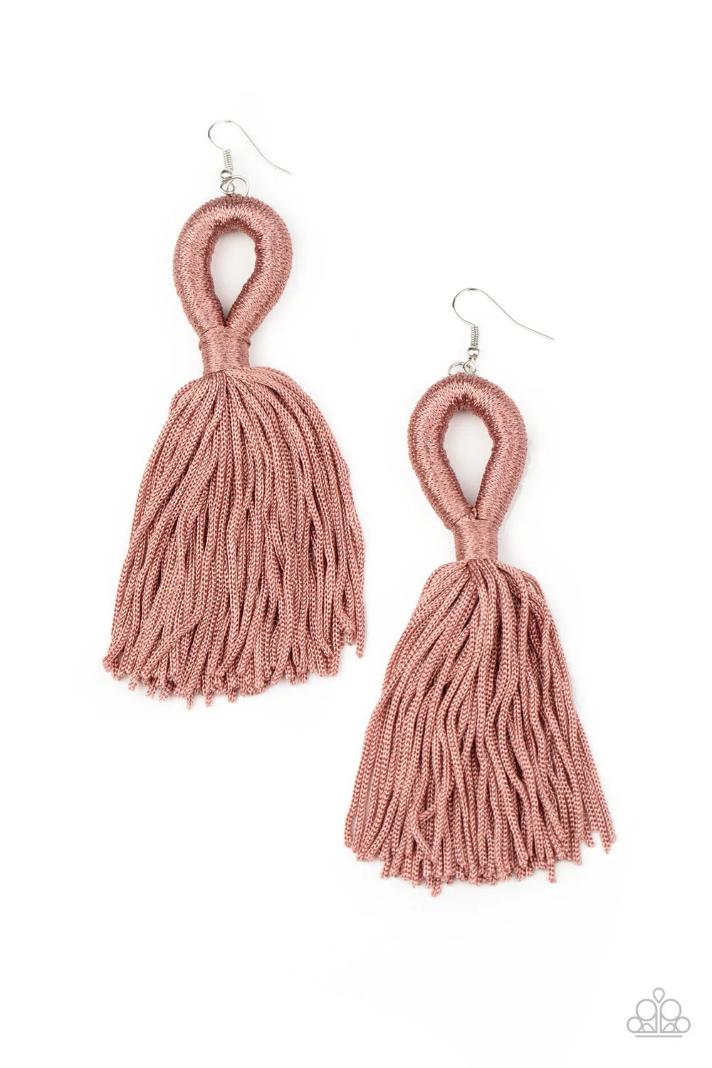 Paparazzi Tassels and Tiaras - Green Tassel Earrings