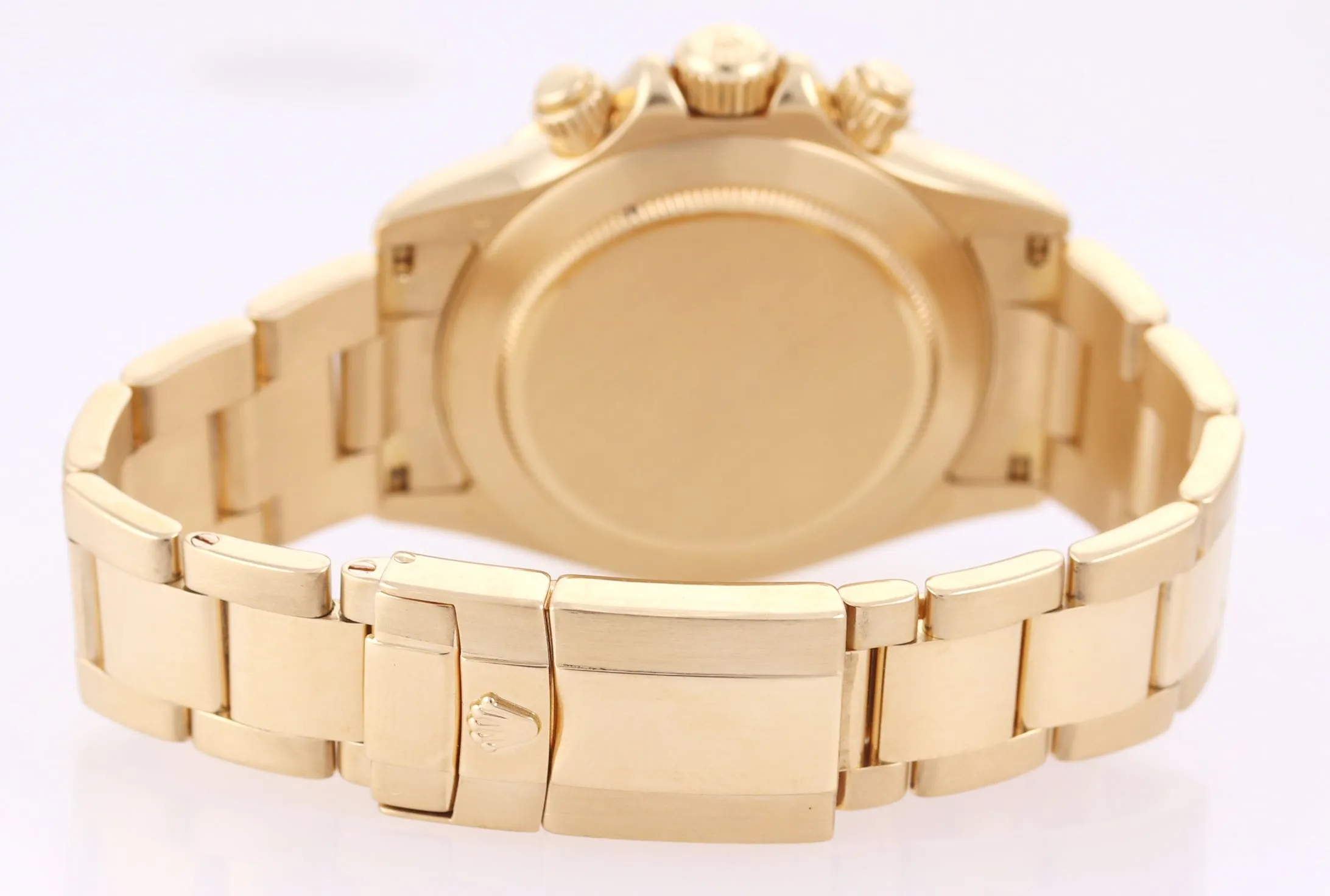 PAPERS Rolex Daytona Cosmo 116528 White Dial 18K Yellow Gold 40mm Watch Box