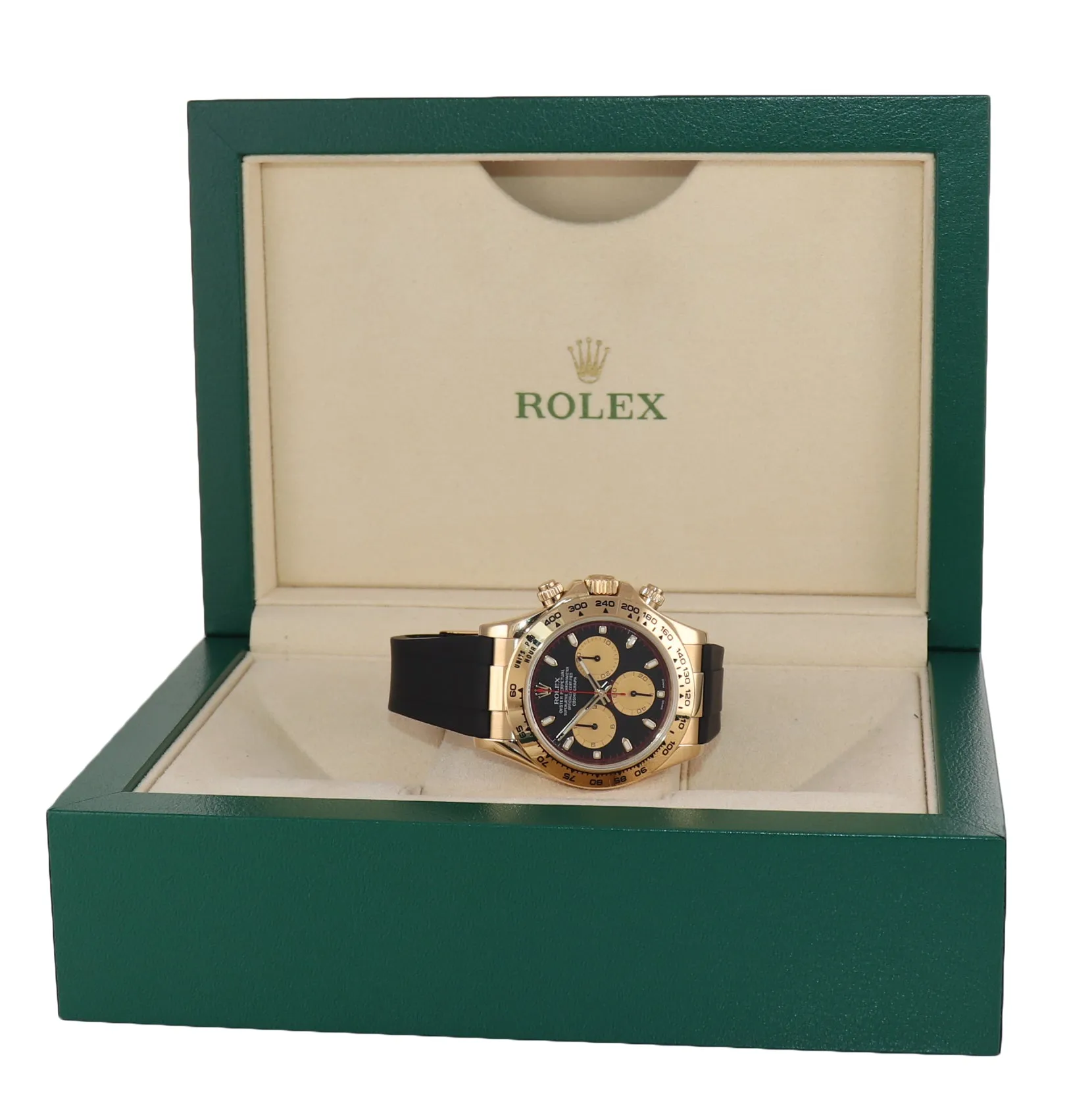 PAUL NEWMAN Rolex Daytona 116518 Gold Black Dial 18k Yellow Gold Rubber Watch
