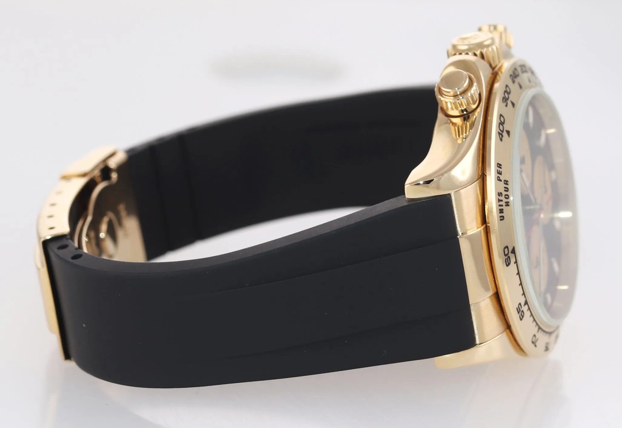PAUL NEWMAN Rolex Daytona 116518 Gold Black Dial 18k Yellow Gold Rubber Watch