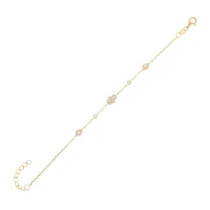 Pavé Hamsa Charms Bracelet
