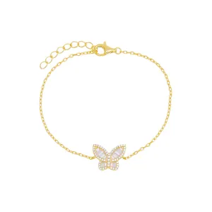 Pavé X Baguette Butterfly Bracelet