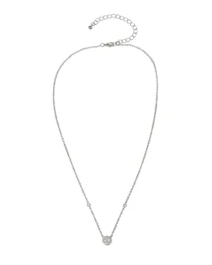 Pave Halo Pendant Necklace