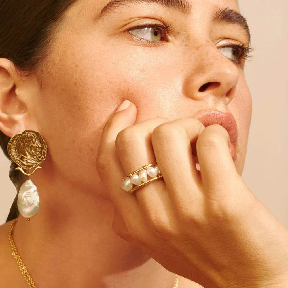 Pearl Copper Ring