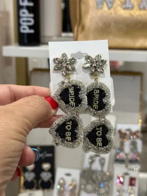 Pearl Glasses Bride To Be Earrings