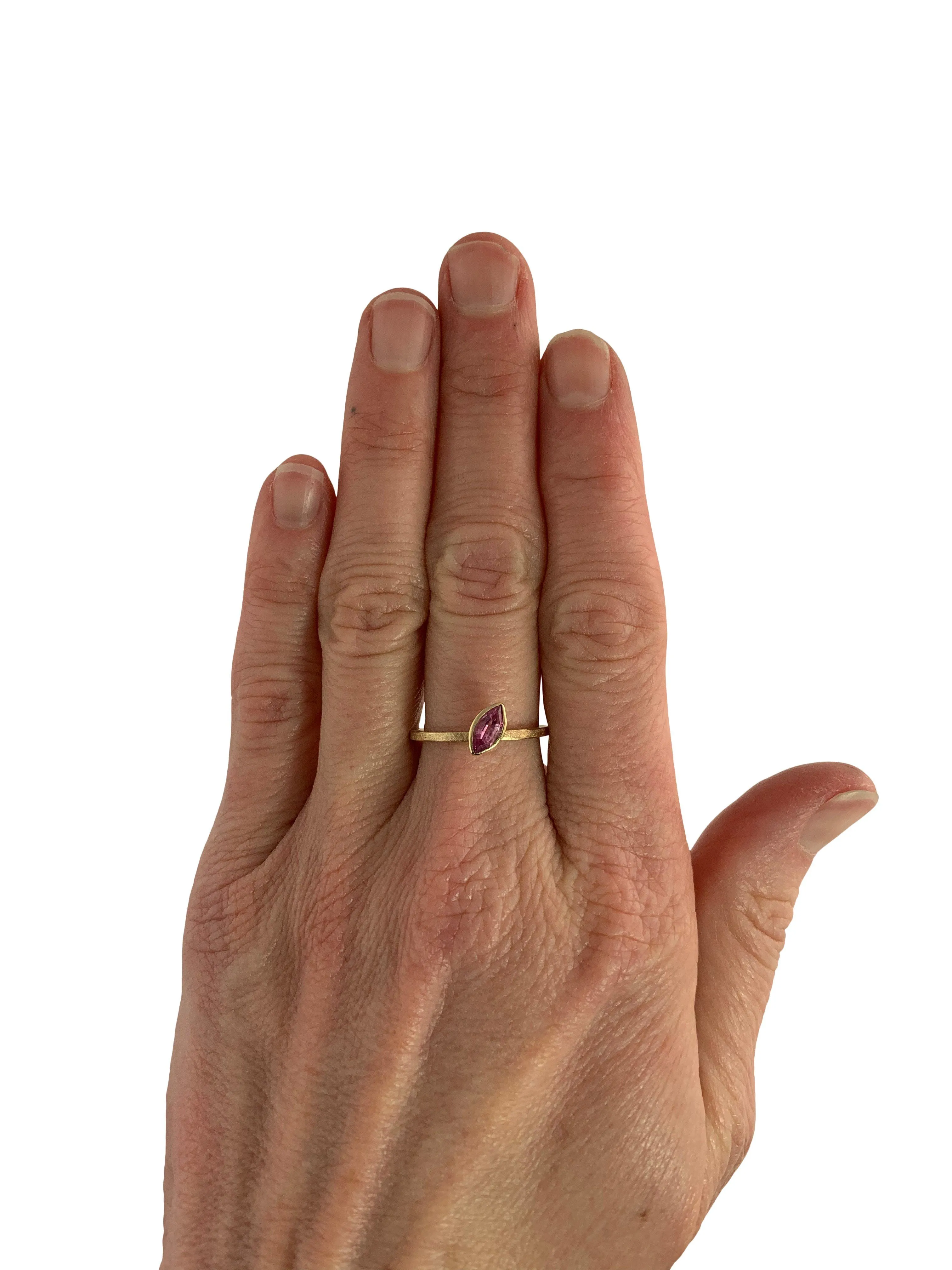 Pink Sapphire Marquise Stacker