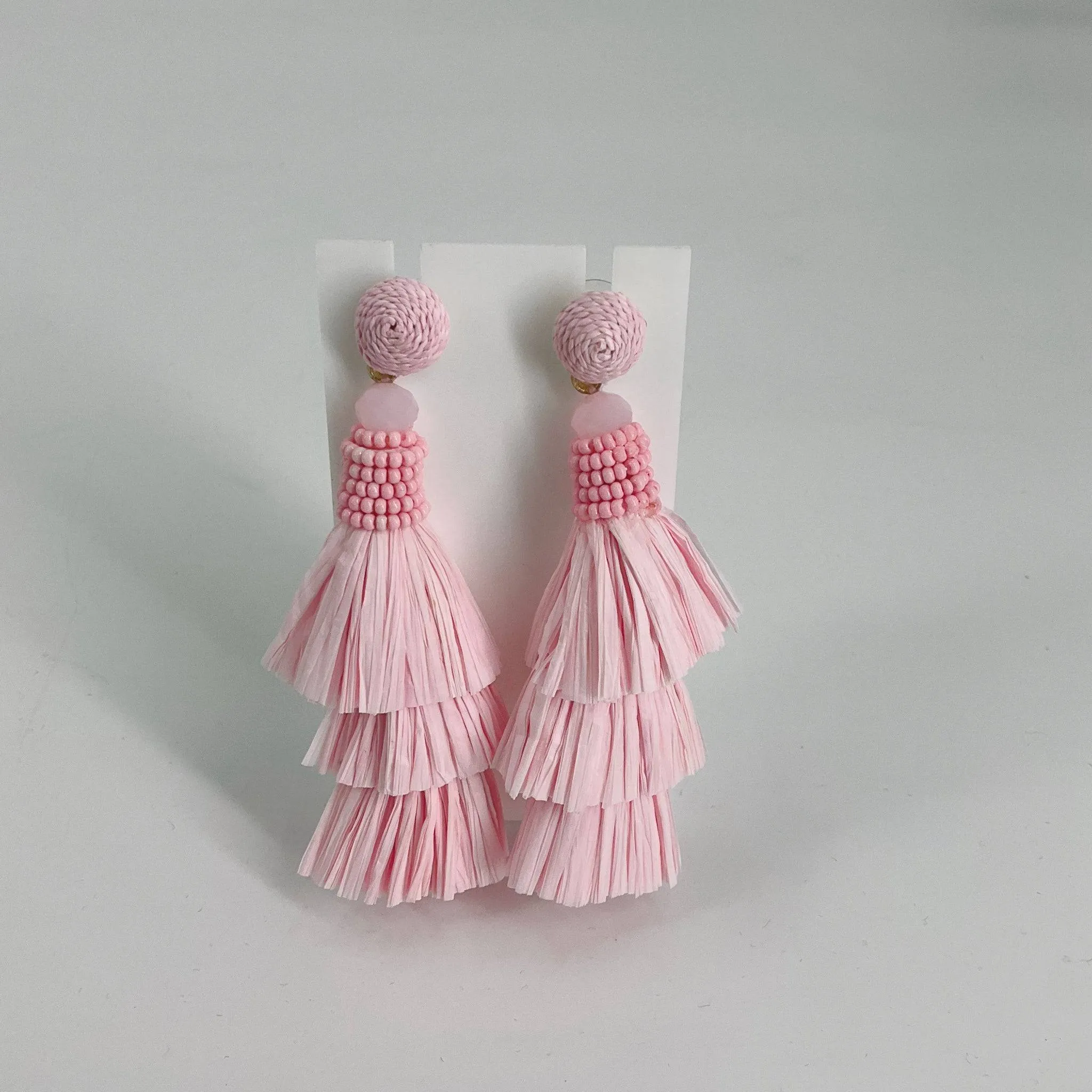 Pink tassel Earrings