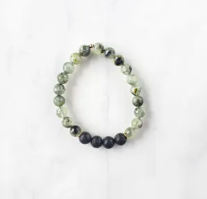 Prehnite   Lava Aromatherapy Bracelet