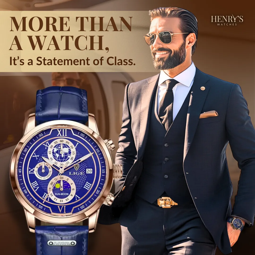 PREMIUM LEATHER STRAP CHRONOGRAPH WATCH | Elegance Meets Precision