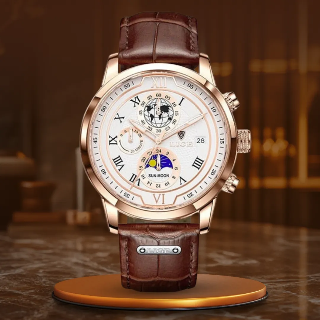 PREMIUM LEATHER STRAP CHRONOGRAPH WATCH | Elegance Meets Precision