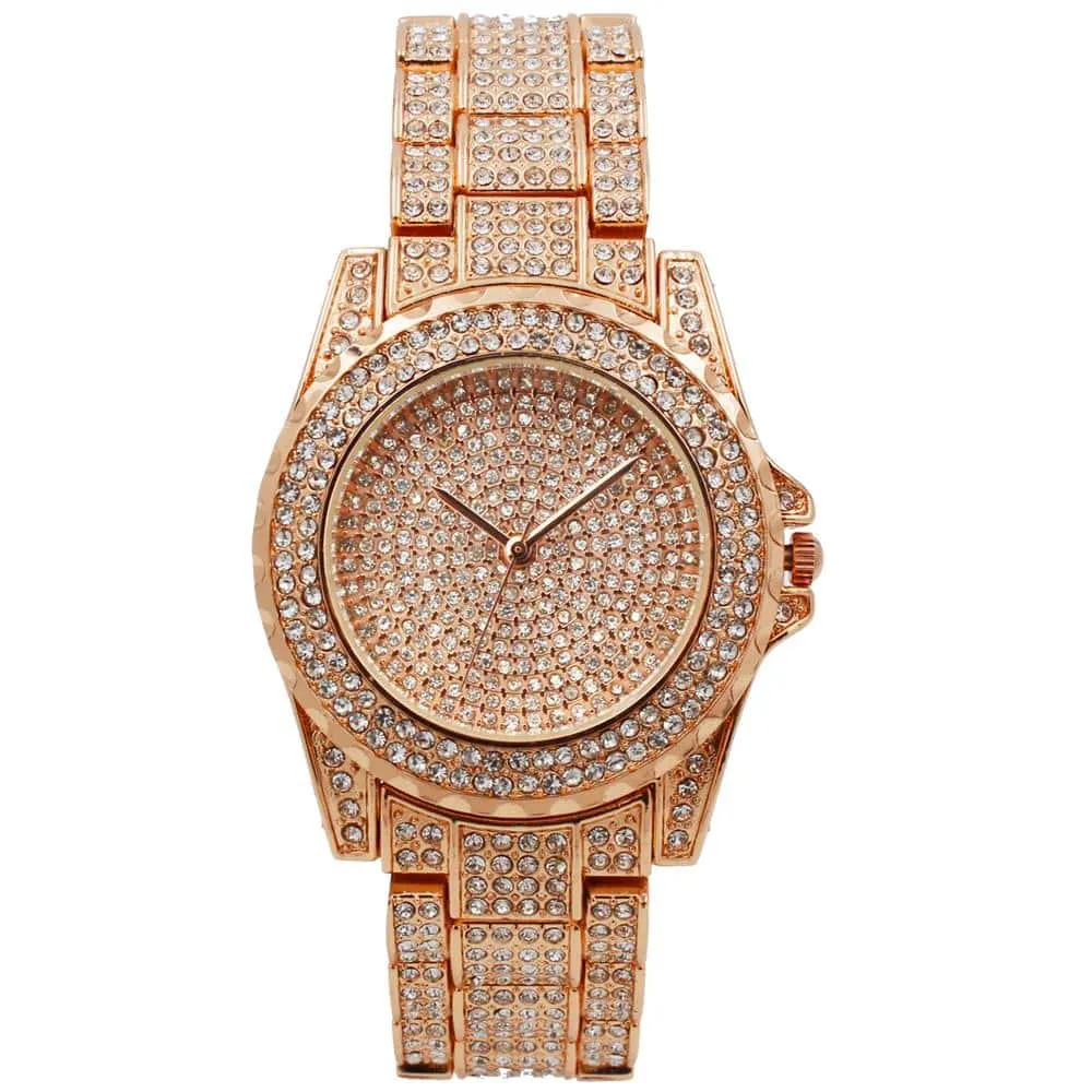 Queen of Diamonds Solid Rhinestone Watches