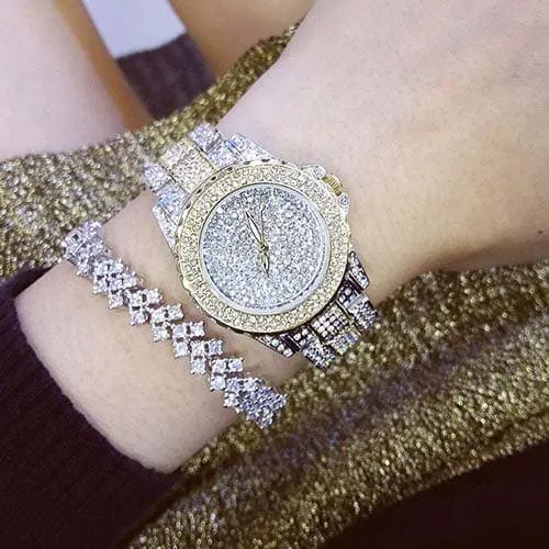 Queen of Diamonds Solid Rhinestone Watches