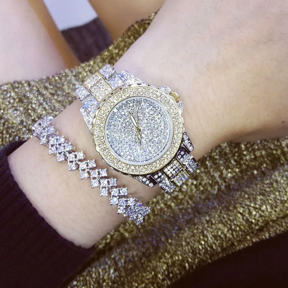 Queen of Diamonds Solid Rhinestone Watches