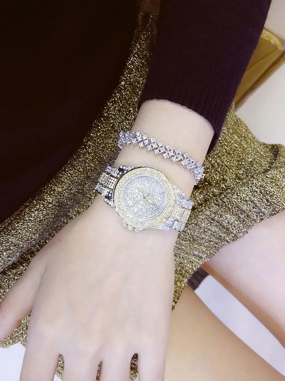 Queen of Diamonds Solid Rhinestone Watches