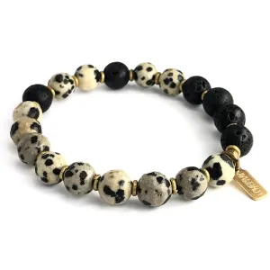 "Balance" Dalmatian Jasper  Essential Oil Diffuser Bracelet