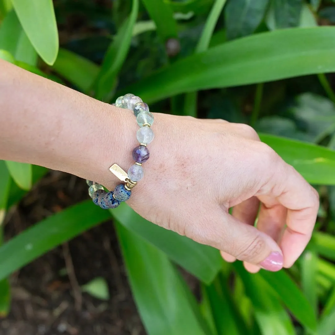 "Cleansing" Fluorite Essential Oil Diffuser Bracelet