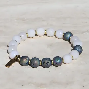 "Love" Rose Quartz Essential Oil Diffuser Bracelet