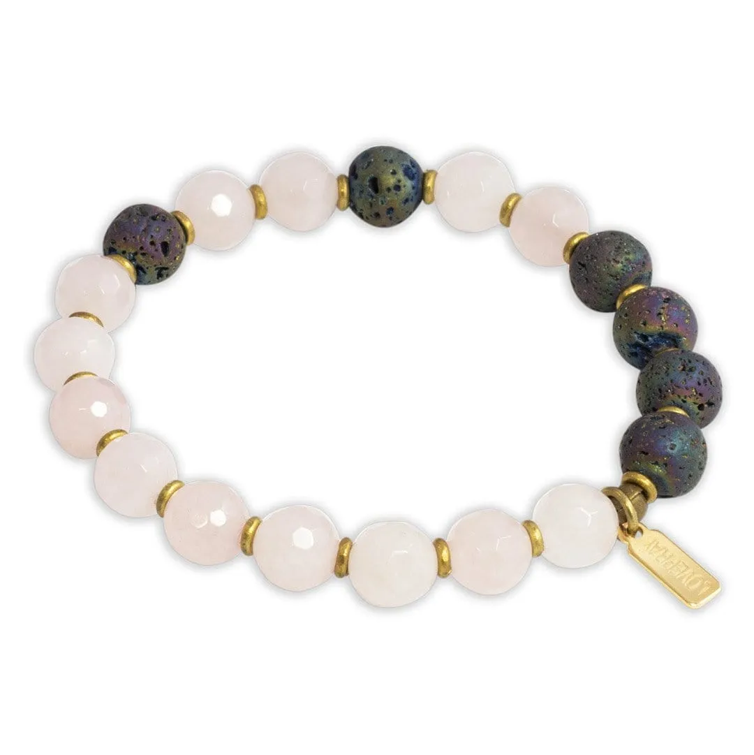"Love" Rose Quartz Essential Oil Diffuser Bracelet