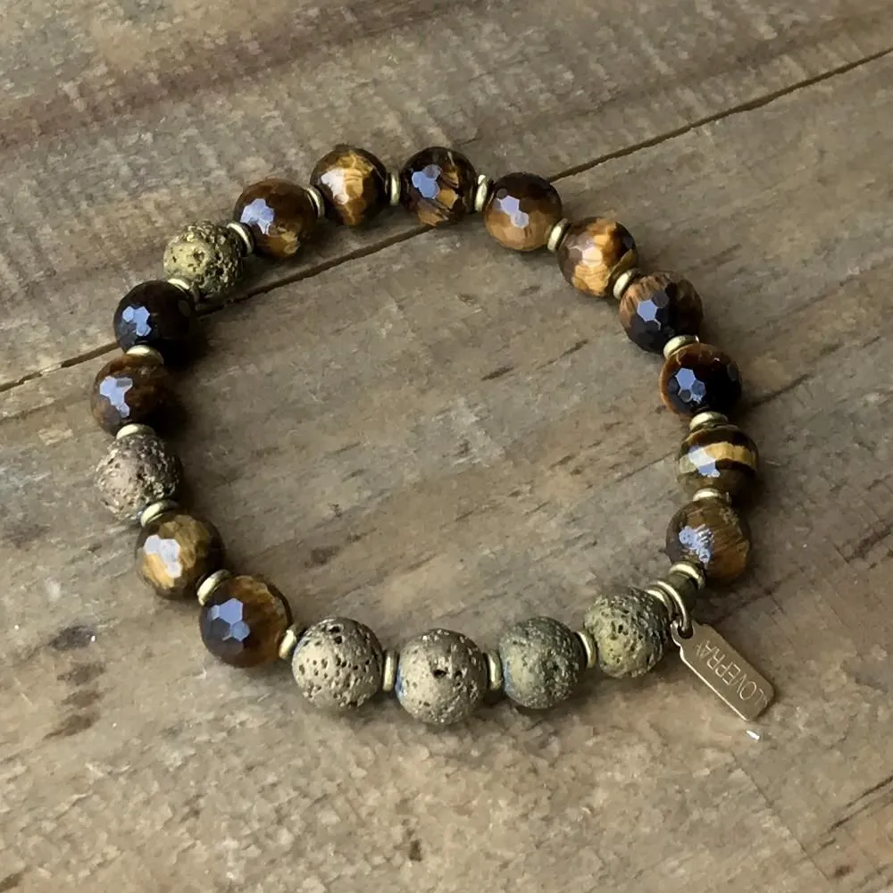 "Prosperity" Tigers Eye Essential Oil Diffuser Bracelet