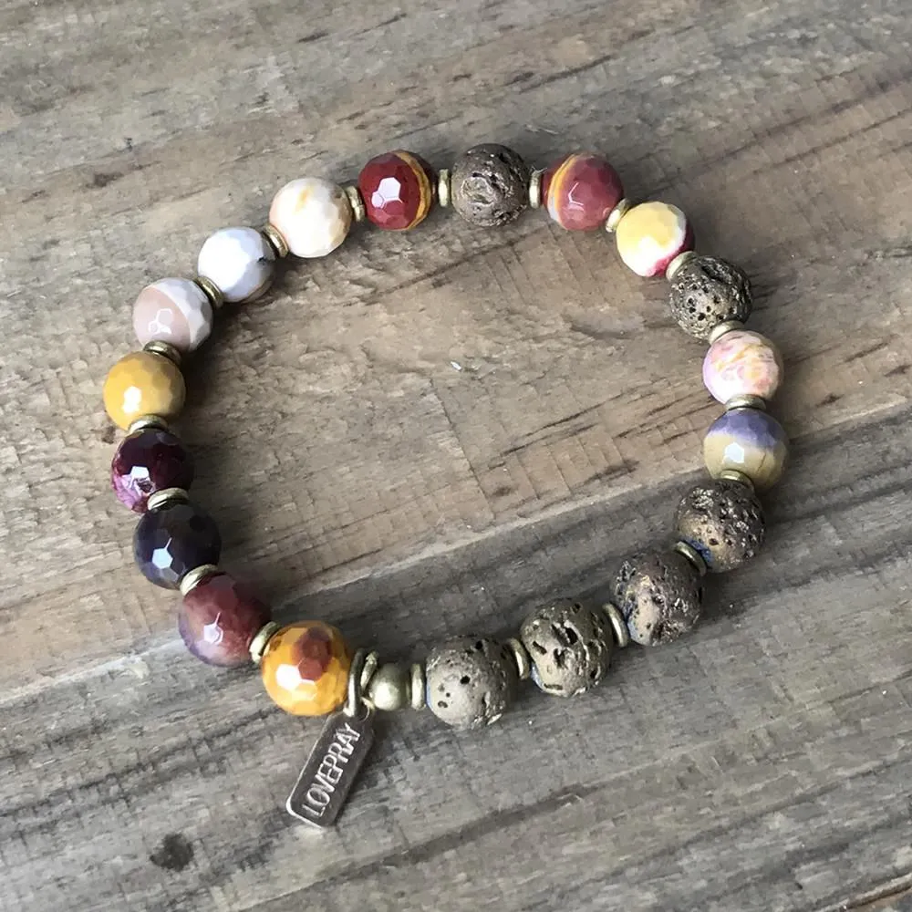 "Youth" Mookaite Essential Oil Diffuser Bracelet