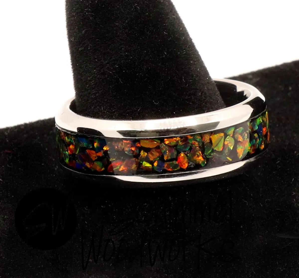 Rainbow Opal Ring
