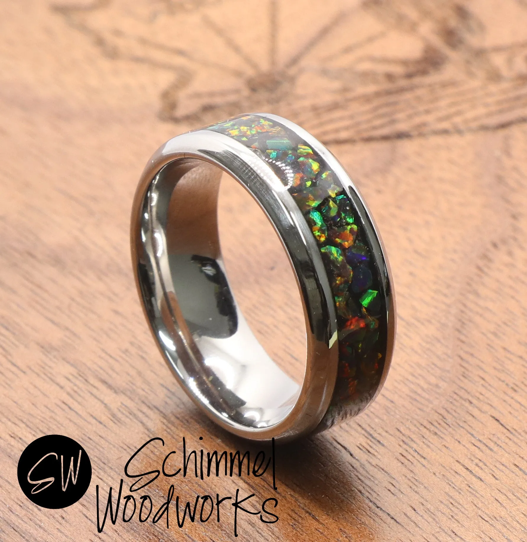Rainbow Opal Ring