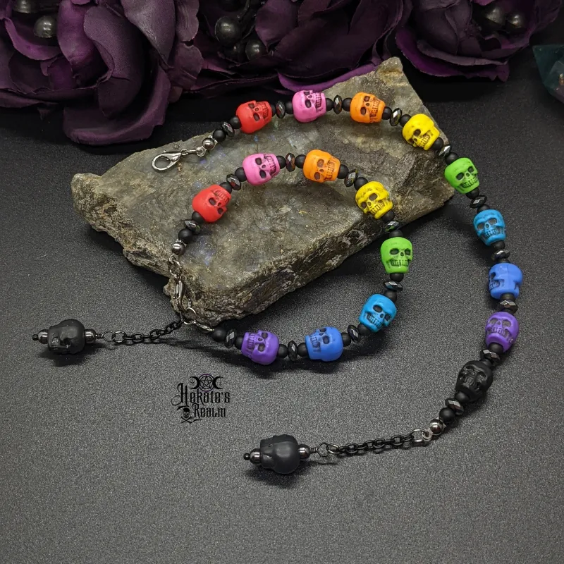 Rainbow Skulls Bracelet