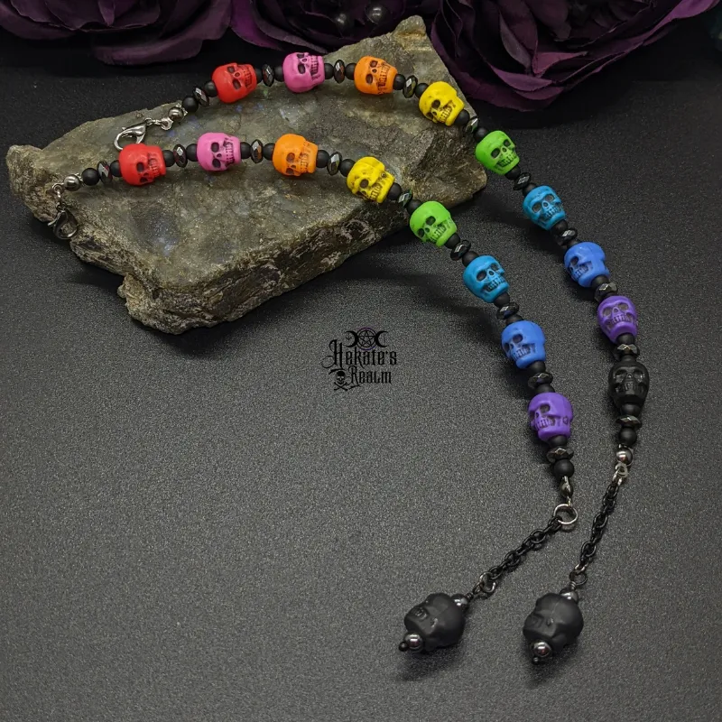 Rainbow Skulls Bracelet