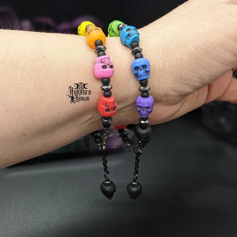 Rainbow Skulls Bracelet
