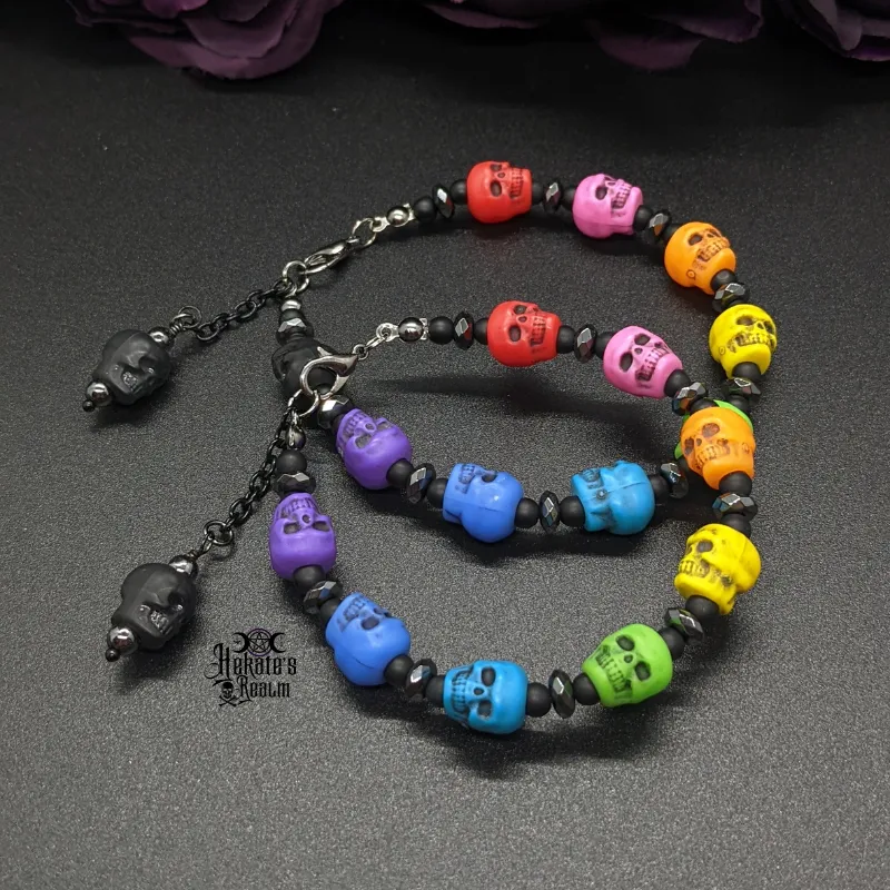 Rainbow Skulls Bracelet