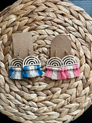 Rainbow Tassel Earrings