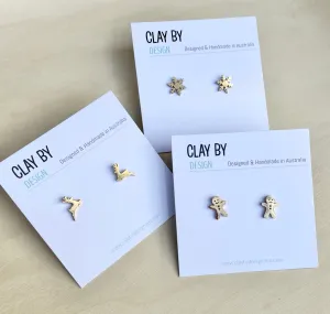 REINDEER Gold stainless steel studs
