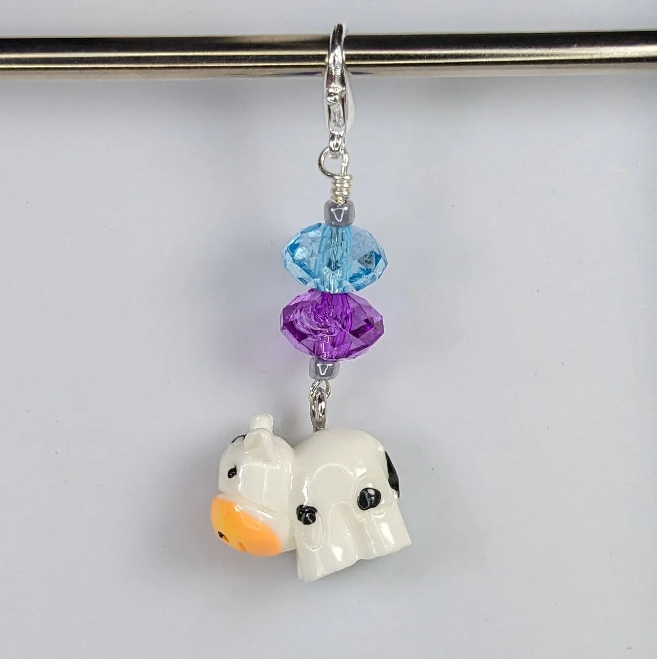 Resin 3d Cows Earrings & Stitch Markers