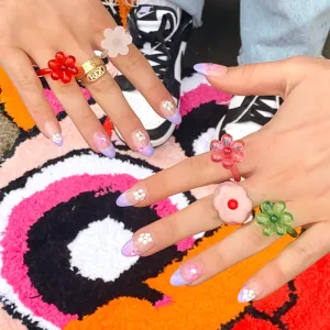 Resin Flower Rings