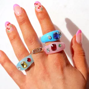 Resin Gem Rings