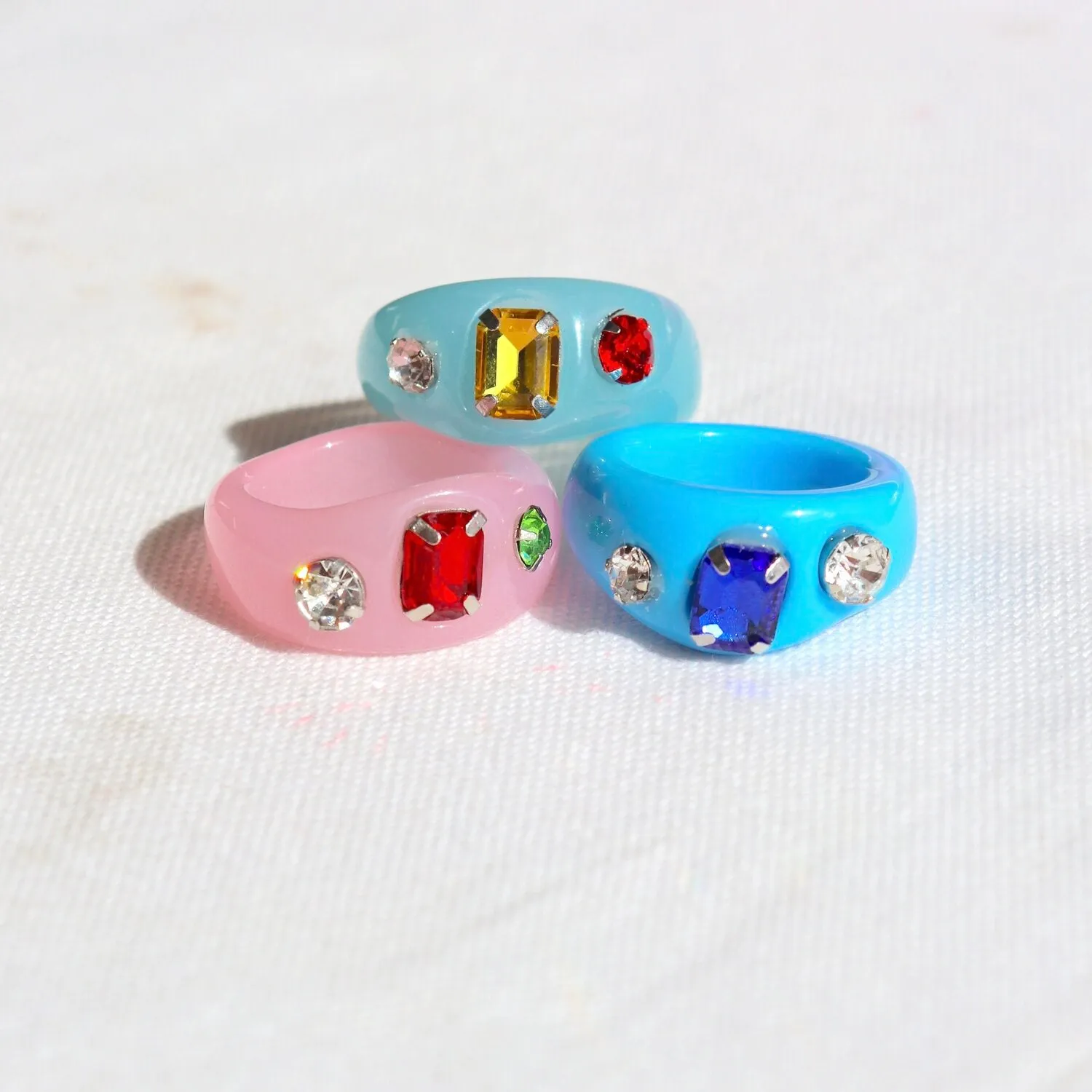 Resin Gem Rings
