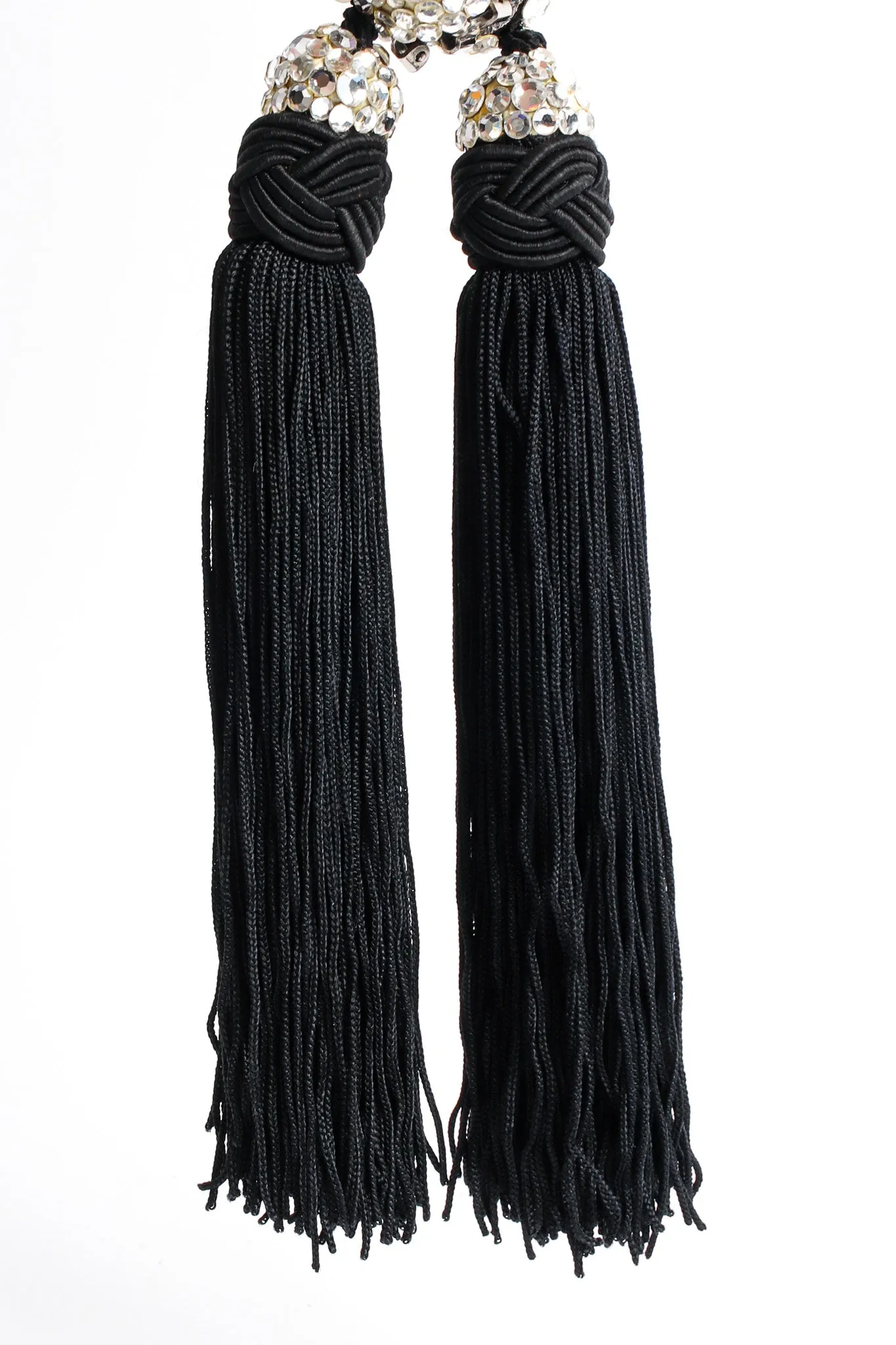 Rhinestone Tassel Drop Earrings
