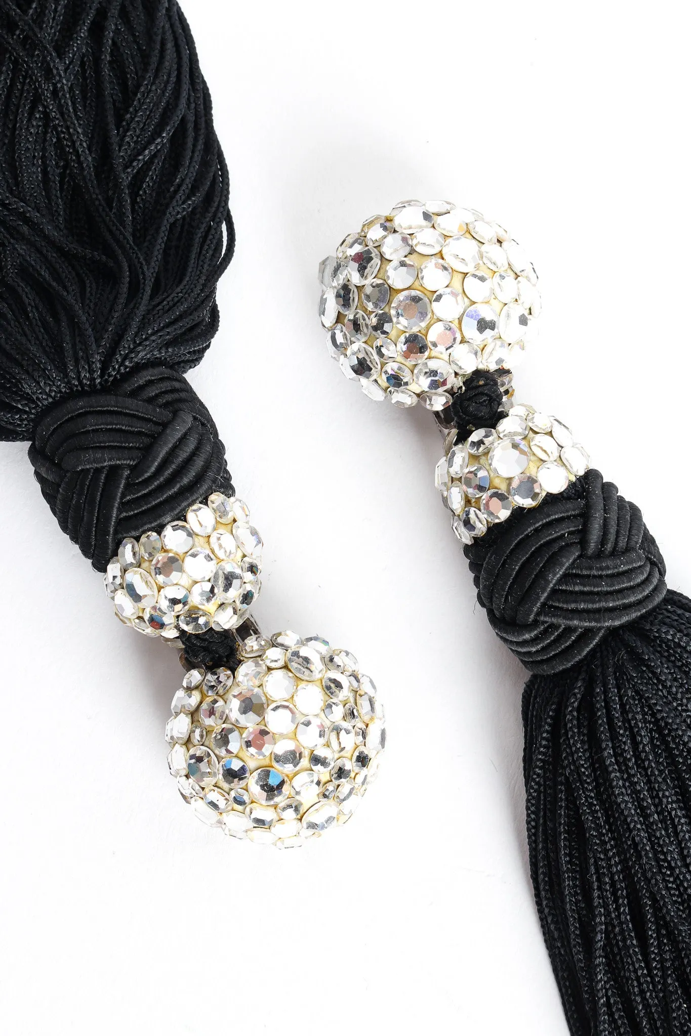 Rhinestone Tassel Drop Earrings