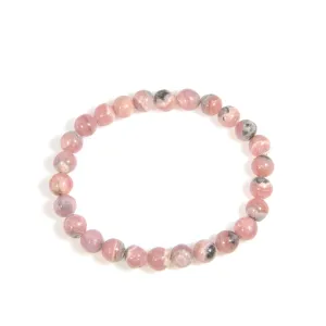 Rhodochrosite 8mm Beaded Bracelet