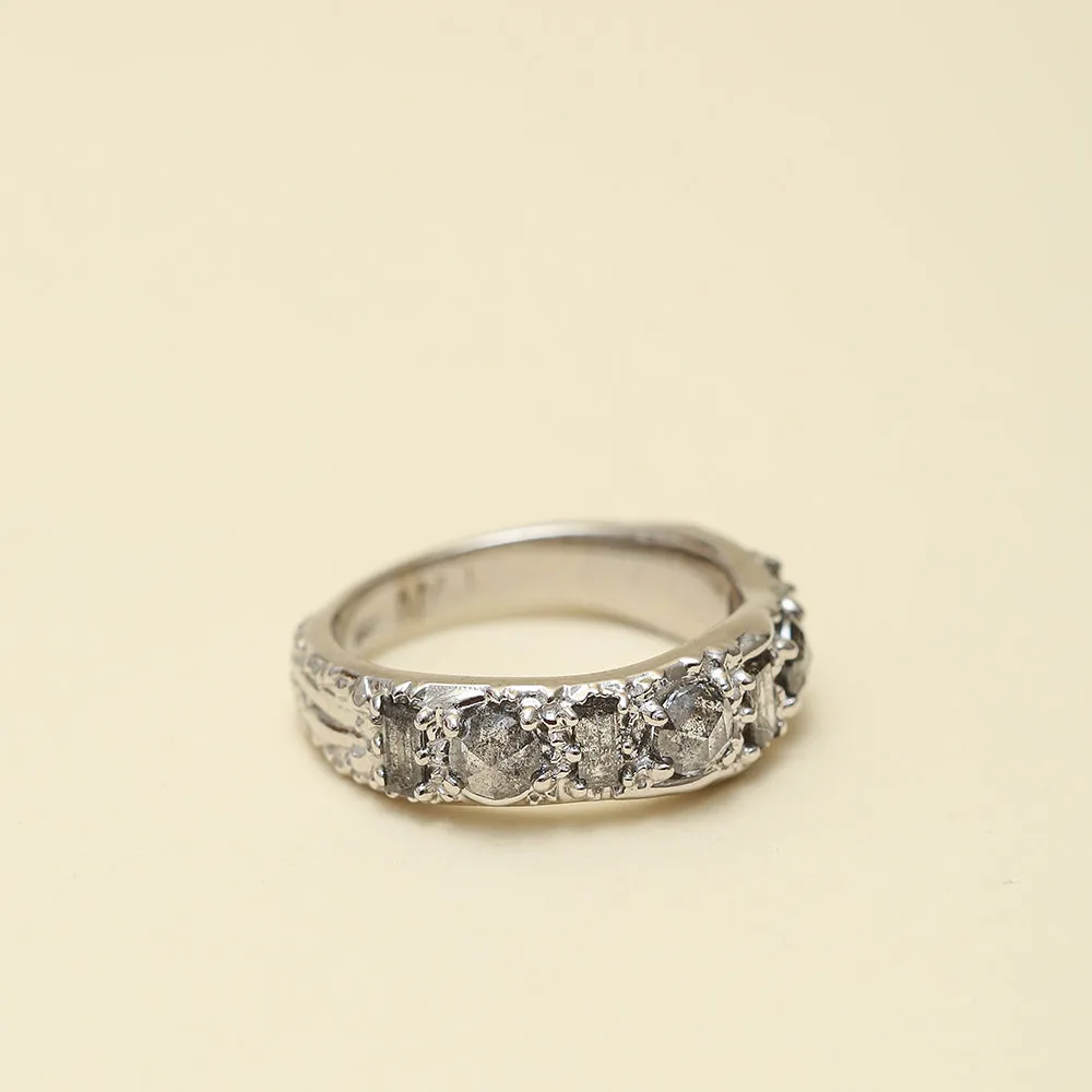 RING OF THE NILE | 14K GOLD | SALT & PEPPER DIAMONDS