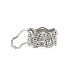 Ripple Ring Set in Silver