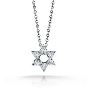 Roberto Coin Tiny Treasures Diamond Star Of David Necklace Pendant